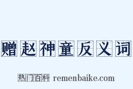 赠赵神童反义词是什么意思的图片